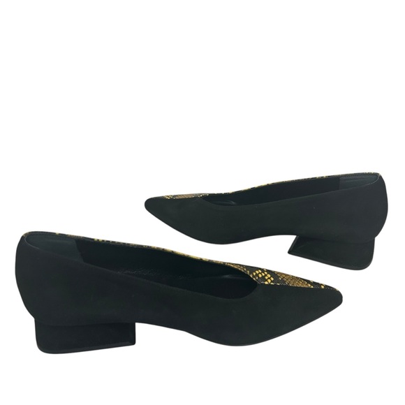 YUUL YIE Selma Pumps Sz 7.5 Yellow Python/Black - Picture 10 of 16